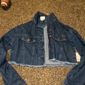 cropped jean jacket